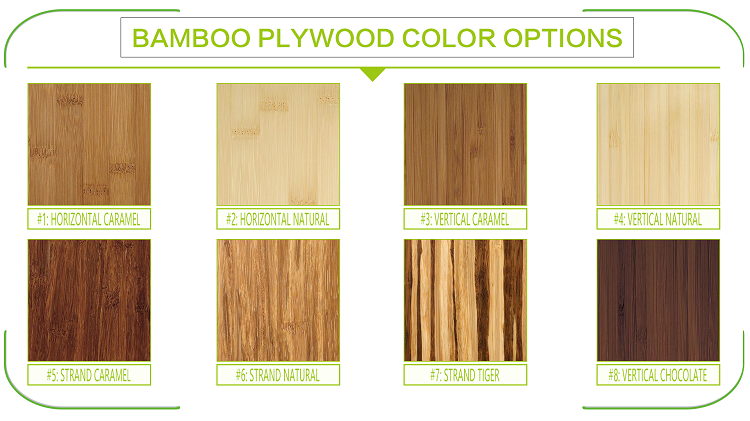 Bamboo Plywood Color Options