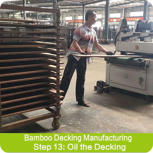 Bamboo Decking in Oiling