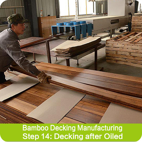 Bamboo Decking after Oiling