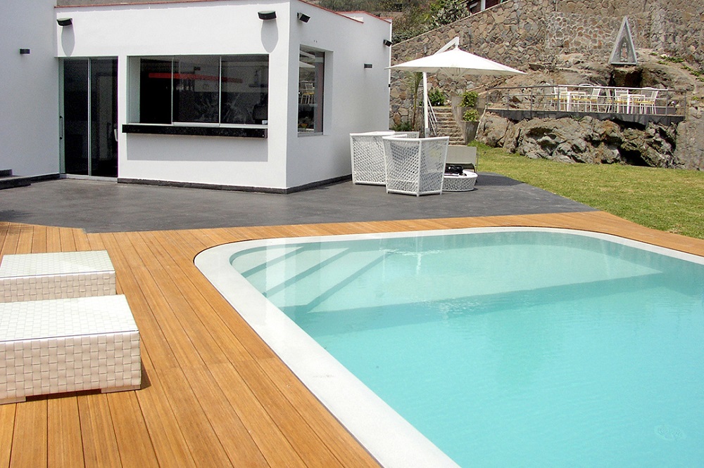 Poolside Bamboo Decking