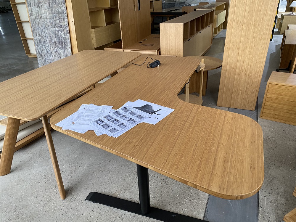 Eco Bamboo Standing Desk Workstation