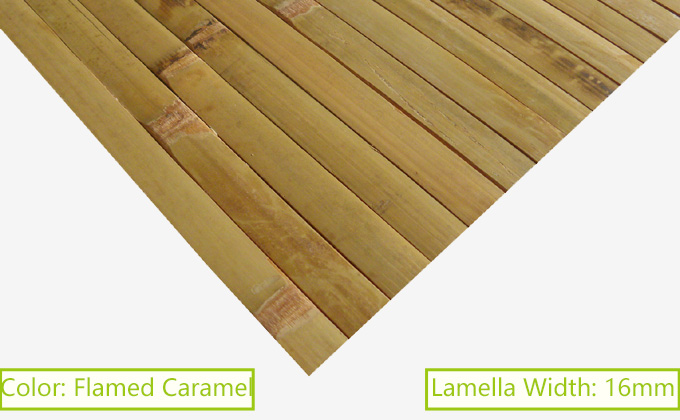 Bamboo Mat Roll Slat Yellow Color