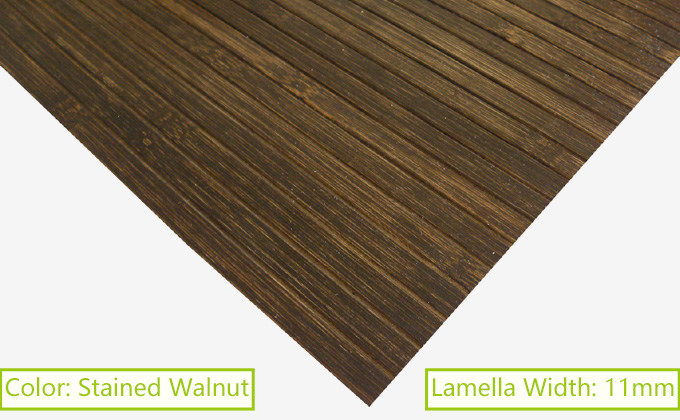 Bamboo Mat Roll Slat Walnut Color