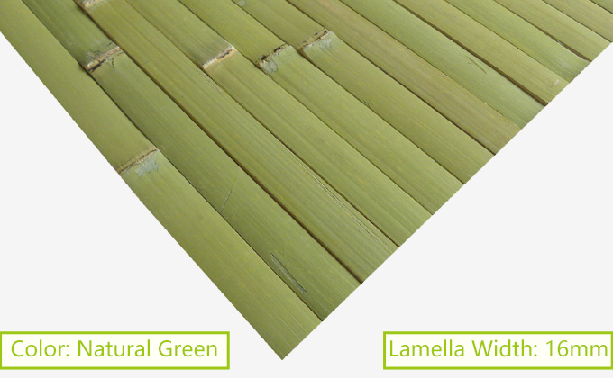 Bamboo Mat Roll Slat Green Color