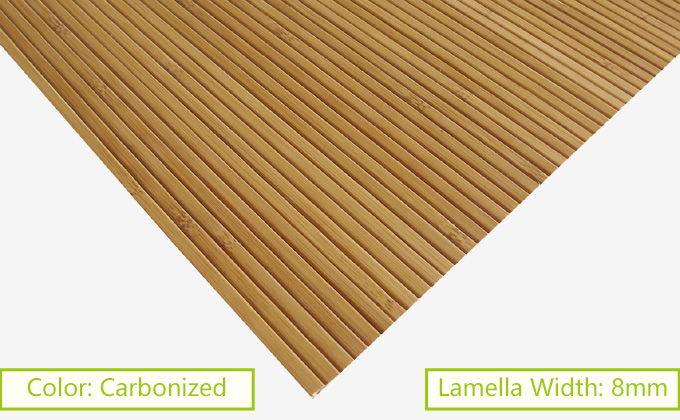 Bamboo Mat Roll Slat Carbonized Color