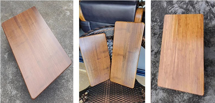 Carbonized Strand Woven Bamboo Tabletop Detail