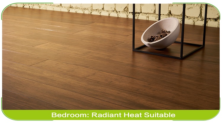 Carbonized Solid Strand Woven Bamboo Flooring Elegant Lounge Design