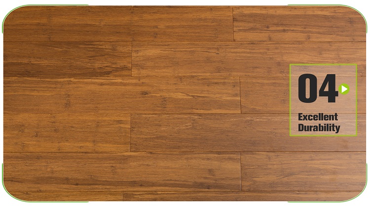 Carbonized Solid Strand Woven Bamboo Flooring Back Side