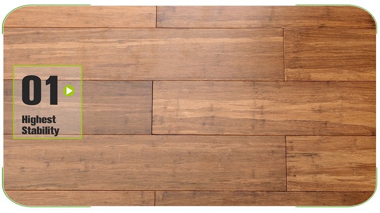 Caramel Solid Click Strand Woven Bamboo Flooring Close Up