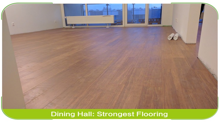 Caramel Solid Click Strand Woven Bamboo Flooring Eco Bedroom Design