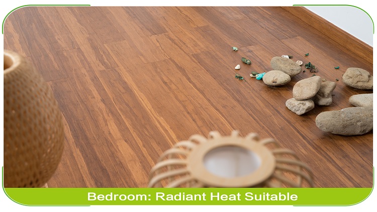 Caramel Solid Click Strand Woven Bamboo Flooring Corporate Office Suite