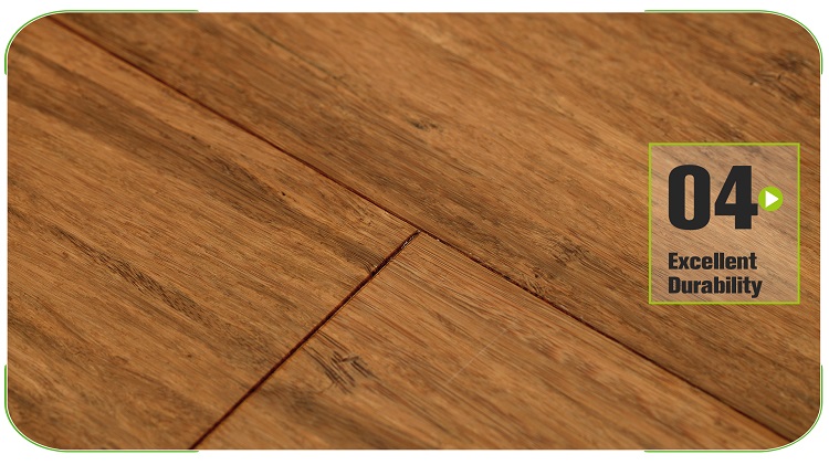 Caramel Solid Click Strand Woven Bamboo Flooring Back Side Detail
