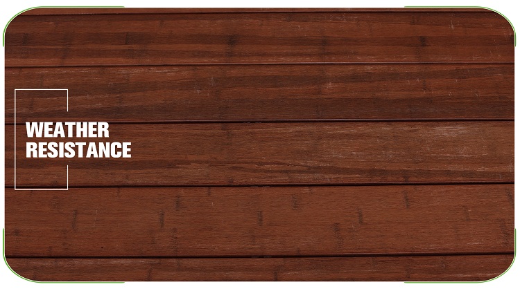 Flat Side Brown Bamboo Composite Decking Close Up Planks