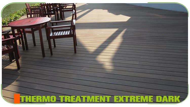 Flat Side Brown Bamboo Composite Decking Swimming Pool Walkway