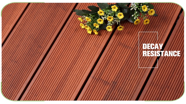 Small Ripple Brown Bamboo Decking Surface Texture
