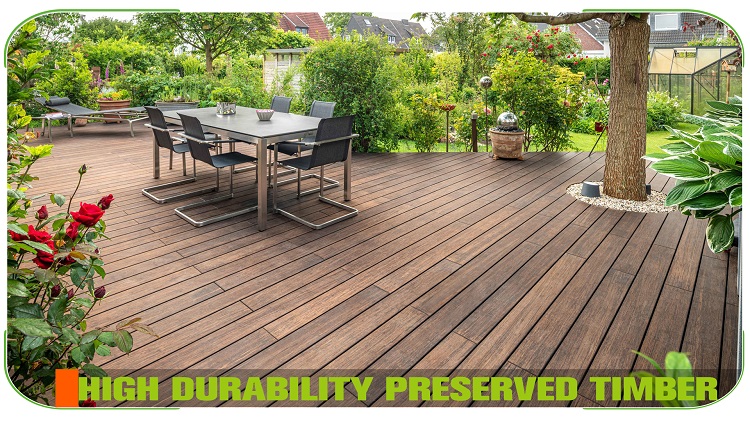Small Ripple Brown Bamboo Decking Commercial Plaza Layout