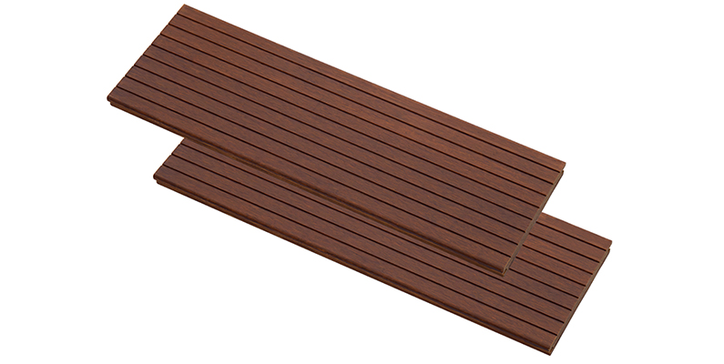 Fused Bamboo Decking Small Groove Brown Strand Woven