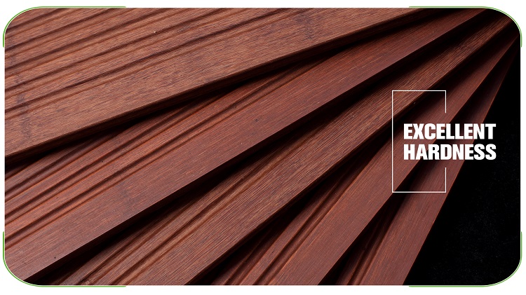 Big Wave Brown Bamboo Decking Edge Groove Detail