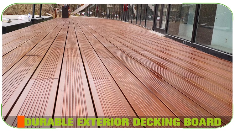 Big Wave Brown Bamboo Decking Garden Terrace Project