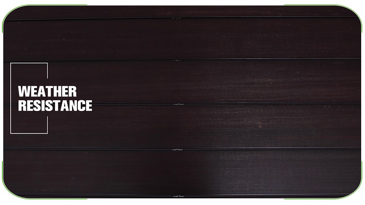 Flat Side Dark Carbonized Bamboo Decking Close Up Planks