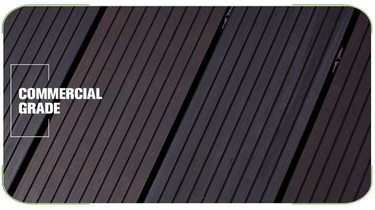 Small Groove Dark Carbonized Bamboo Decking Product Details