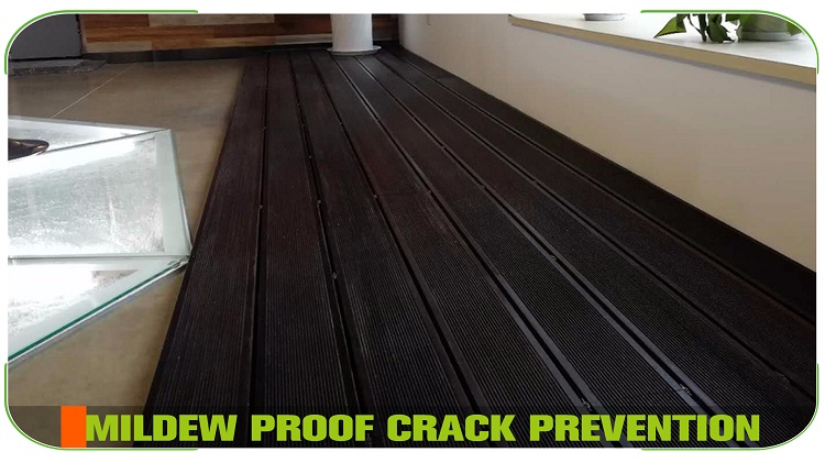 Small Ripple Dark Carbonized Bamboo Decking Swimming Pool Walkway