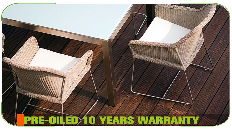 Small Ripple Dark Carbonized Bamboo Decking Commercial Plaza Layout