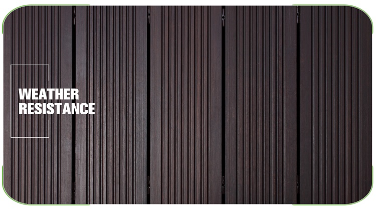 Big Wave Extreme Dark Bamboo Decking Close Up