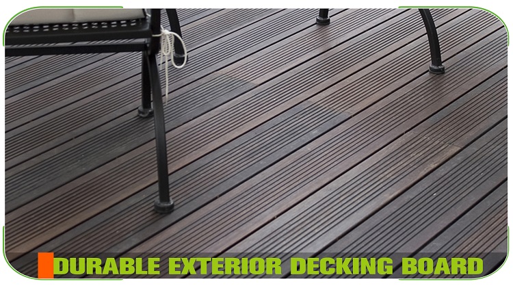 Big Wave Extreme Dark Bamboo Decking Garden Terrace Project