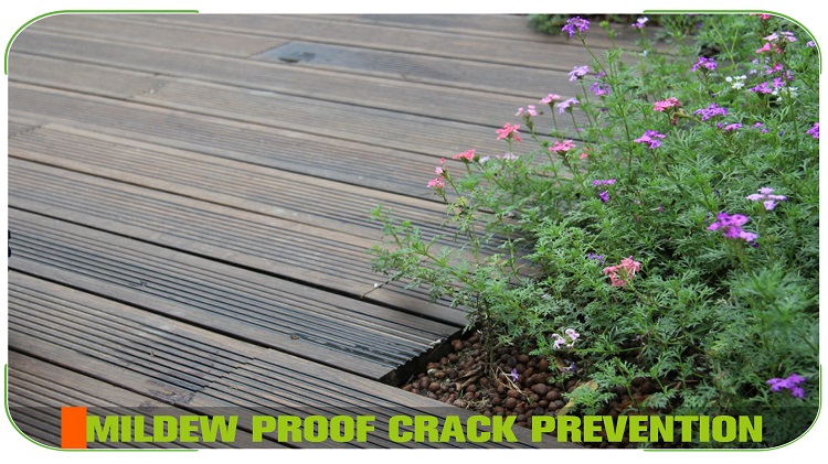 Big Wave Extreme Dark Bamboo Decking Swimming Pool Walkway