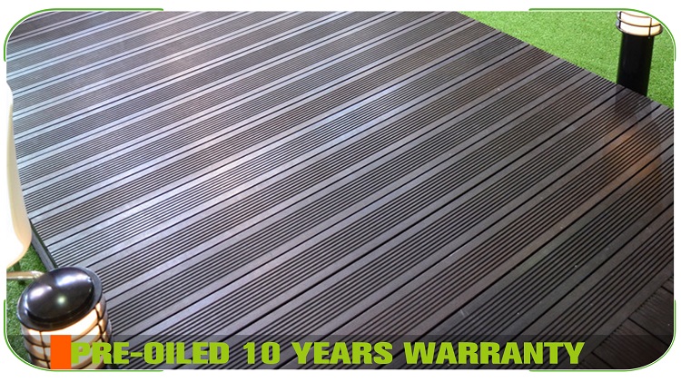 Big Wave Extreme Dark Bamboo Decking Public Park Boardwalk
