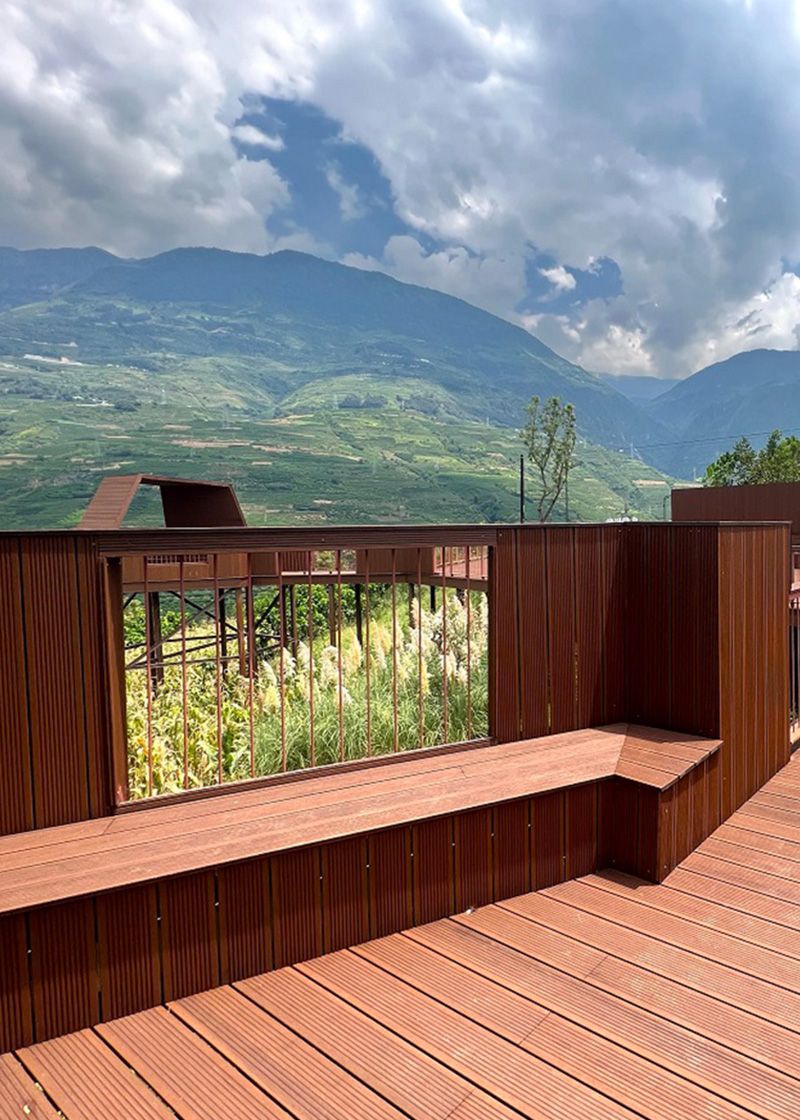 bamboo decking brown color big wave