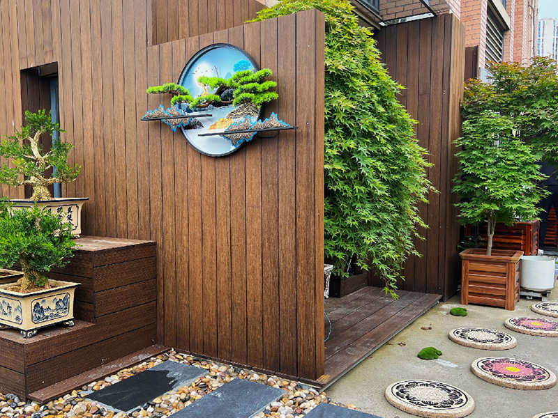Zen Garden Feature Wall & Sunken Walkway