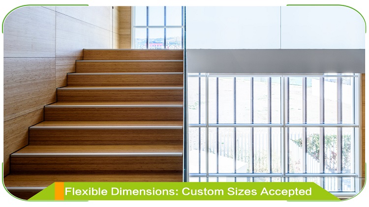 Horizontal Caramel Bamboo Plywood Retail Showroom Fixtures