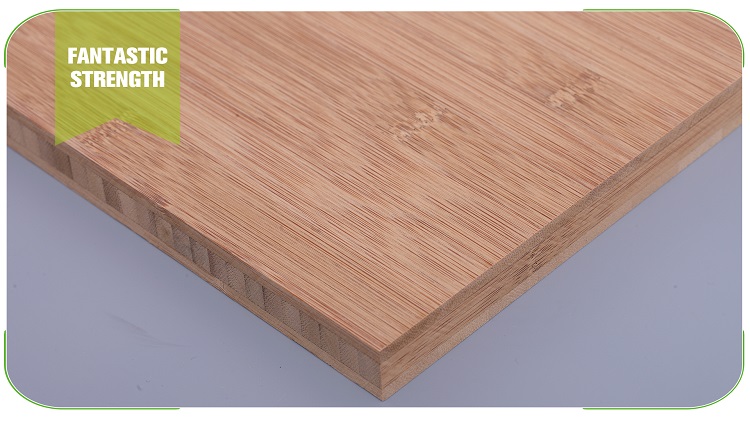 20mm Horizontal Caramel Bamboo Plywood Stacked Edge Profile