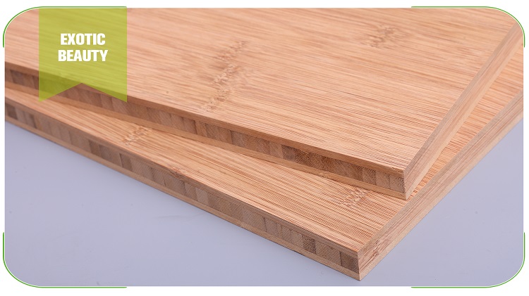 20mm Horizontal Caramel Bamboo Plywood Multi-Layer Cross Section