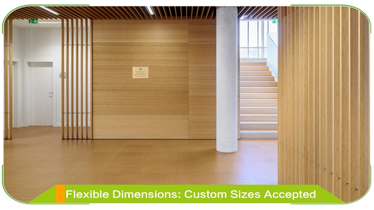 Horizontal Caramel Bamboo Plywood Luxury Staircase Steps Project