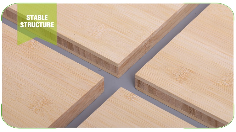 20mm Horizontal Natural Bamboo Plywood Face Detail