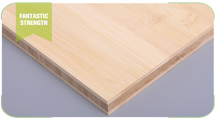 20mm Horizontal Natural Bamboo Plywood Stacked Edge Profile