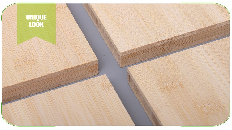 20mm Horizontal Natural Bamboo Plywood Grain Close Up