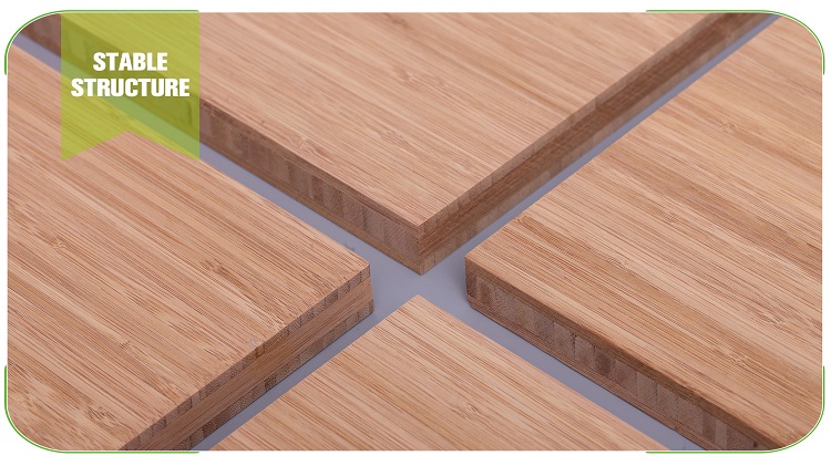 20mm Vertical Caramel Bamboo Plywood Face Detail