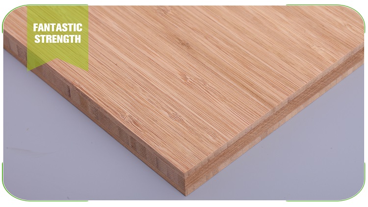 20mm Vertical Caramel Bamboo Plywood Stacked Edge Profile