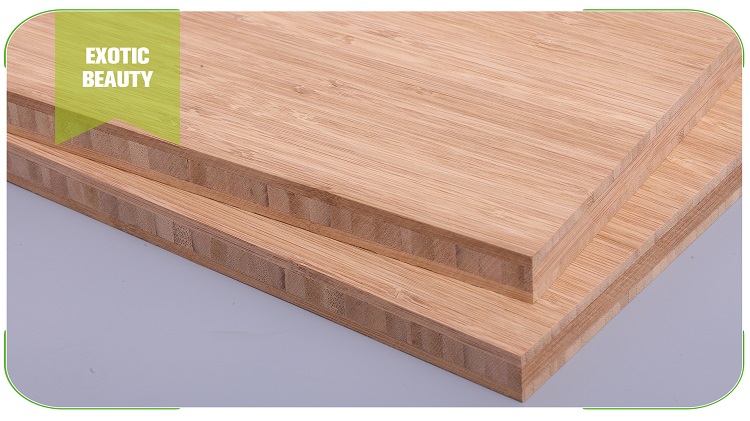 20mm Vertical Caramel Bamboo Plywood Multi-Layer Cross Section