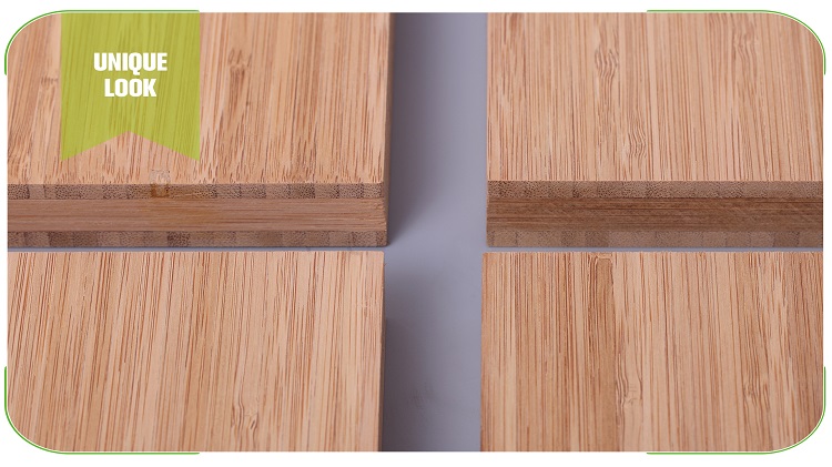20mm Vertical Caramel Bamboo Plywood Grain Close Up