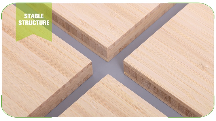 20mm Vertical Natural Bamboo Plywood Face Detail