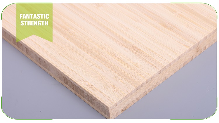 20mm Vertical Natural Bamboo Plywood Stacked Edge Profile