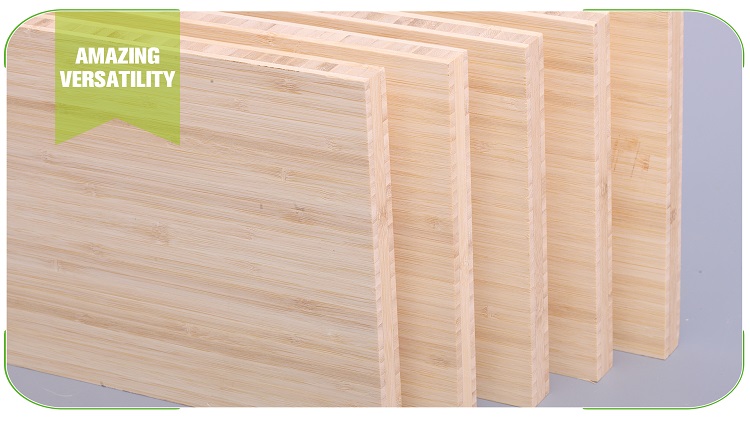 20mm Vertical Natural Bamboo Plywood Raw Sheet Surface