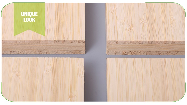 20mm Vertical Natural Bamboo Plywood Grain Close Up