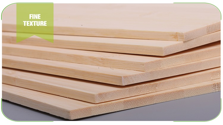 5mm Horizontal Natural Bamboo Panel Raw Slab Stock