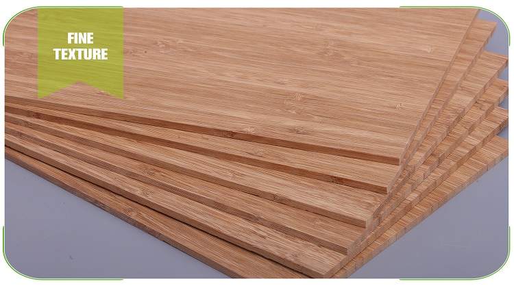 5mm Vertical Caramel Bamboo Panel Raw Slab Stock